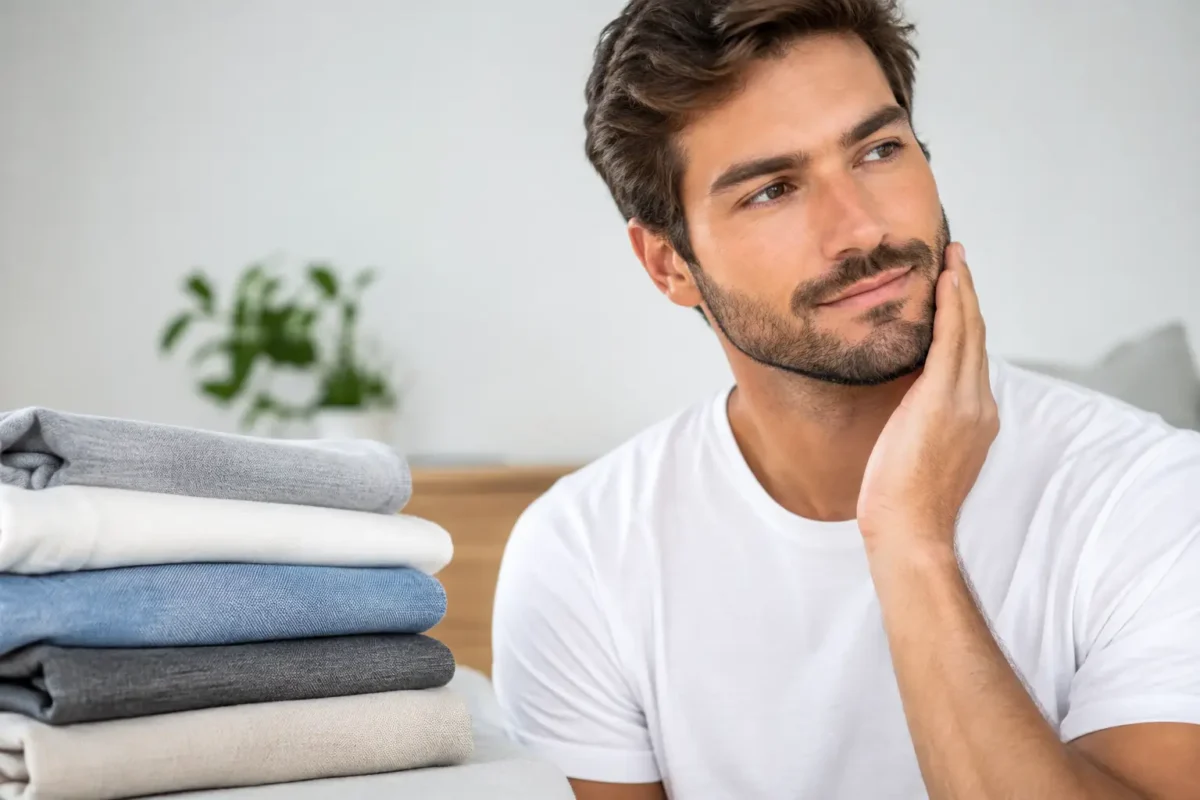 Melhores tecidos para pele sensível masculina