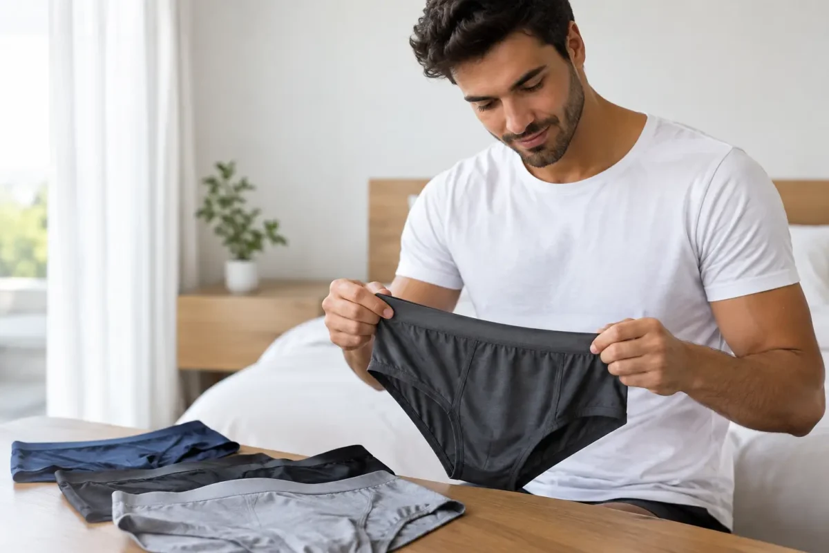 Teste calcinhas masculinas e acerte no caimento